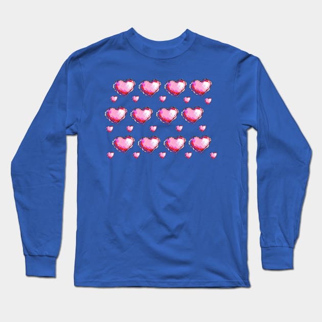 Hearts Long Sleeve T-Shirt by Marisa-ArtShop